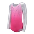 thumbnail image 3 of Children's ballet gymnastics suit dance practice clothes dance clothes girls Long sleeve diamond pattern body suit, 3 of 6