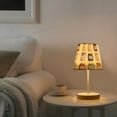 thumbnail image 2 of Yayeee Mini Table Lamp 10.8" Dimmable with Fabric Shade 3 Color Temperatures, Beige Jam Jars, 2 of 7