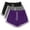 Purple, variant on Lenpel Women's Booty Running Shorts 3 Pc Soft Comfy Elastic Waist Drawstring Yoga Lounge Shorts Athletic Workout Shorts