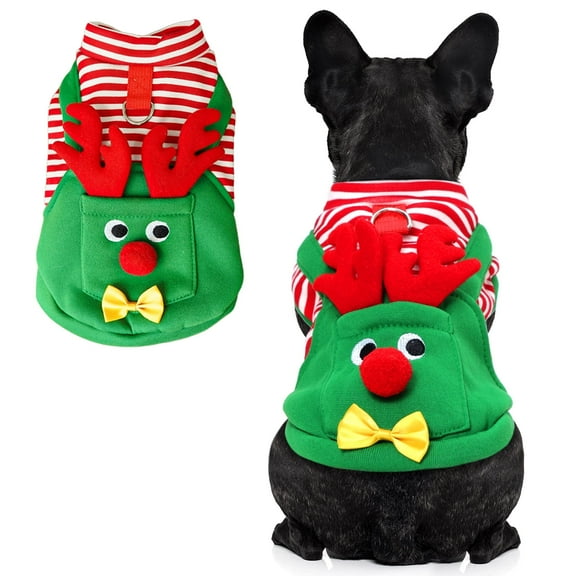 Kuoser Dog Christmas Costume, Cute Pet Holiday Clothes Funny Puppy Cosplay Outfit, M