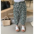 thumbnail image 3 of Conti Kids Little Girls Floral Harem Trousers Black 2-3 Years, 3 of 5