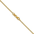 thumbnail image 2 of 14k Yellow Gold Polished Sparkle-Cut 1.3mm Solid Flat Cable Chain Necklace 24 Inch Chain Necklace for Women and Men, 2 of 2