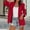 Red, variant on Great Gifts for Less Ofreoo Fashion Women's Solid Color Button Long Sleeved Outwear Hoodless Turndown Collar Casual Jacket Jackets for Women