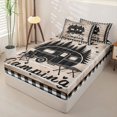 thumbnail image 2 of catabedysis Plaid Camping Zipper Twin Comforter Sets with Fitted Sheet and 2 Pillowcases,Camper Silhouette Print Zipper Bedding Set For Boys,Multicolor,Black Reversible,4-Piece, 2 of 7