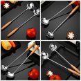 thumbnail image 3 of 2Pcs Household Cooking Spoon Stainless Steel Oil Filter Spoon Long Soup Spoon Kitchen Accessory, 3 of 9