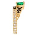 thumbnail image 2 of JackAni 10k Yellow Gold Simulated Emerald May Birthstone Gorgeous 2025 Graduation Ring - Size 7.50, 2 of 5