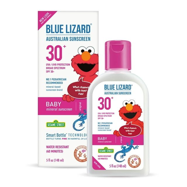 Blue Lizard Baby Mineral Sunscreen with No Chemical Ingredients SPF 30 UVA/UVB Protection, 5 oz Bottle 5 Fl. Oz