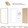 thumbnail image 4 of 17x23 Picture Frame, Solid Oak Wood Poster Frame, Photo Frame for Wall 17x23 Matted to 13x19, Tempered Real Glass, Photo Frame for Vertical or Horizontal Hanging, (Natural Oak Color, 1 Pack), 4 of 8