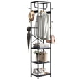 thumbnail image 2 of ELYKEN 71" Coat Rack, Metal Frame 3 Shelves 12 Hooks 1 Pack, Black, 2 of 11