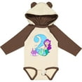 thumbnail image 3 of Inktastic Second Birthday Mermaid Girls Long Sleeve Baby Bodysuit, 3 of 5