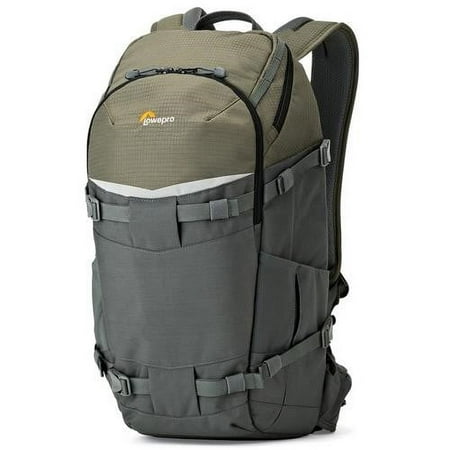 UPC: 0056035370151 | Lowepro flipside trek bp 350 aw backpack for DSLR camera body & 2-3 lenses. also fits dji mavic drone and transmitter with gopro  gray/dark green