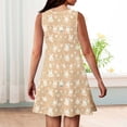 thumbnail image 5 of LTTVQM Girls Easter Dress 2026 Bunny Egg Graphic Happy Sleeveless Sundress Loose Fit Crewneck Midi Dress Lightweight Church Dresses Saffron 3-4 Years, 5 of 5