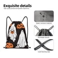 thumbnail image 4 of Fotbe Halloween Ghosts And Pumpkins Bolsa Mochila con Cordón Estampada, Bolsa de Gimnasio Deportiva, Bolsa Cinch, Bolsa con Cordón para Hombres y Mujeres-Small, 4 of 6