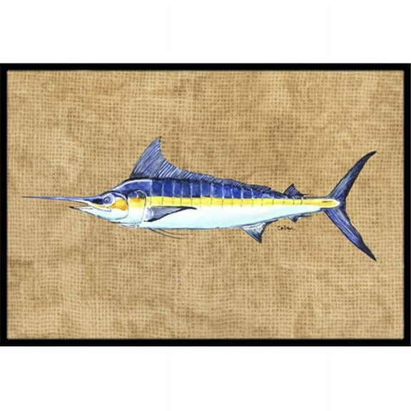 18 x 27 In. Blue Marlin Indoor or Outdoor Mat