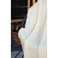 thumbnail image 3 of Aran Traditional Irish Merino Wool Throw Blanket - Super Soft & Warm Cable Knit Bedspread | Celtic Dara Knot Couch Sofa Bedcover Made in Ireland, 3 of 7