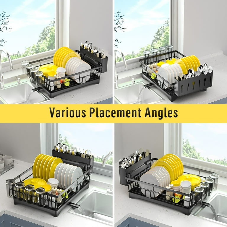 GPED Dish Drying Rack, Stainless Steel, Drainboard, Cutlery Holder