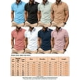 thumbnail image 2 of Frontwalk Men Summer Tops Short Sleeve Polo Shirt Lapel Neck T Shirts Mens Classic Fit Blouse Button T-shirt Black L, 2 of 2