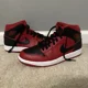 thumbnail image 5 of N I-K-E A i r-Jor-dan 1 Mid Reverse Bred Black Red Shoes Men (Size 10), 5 of 5