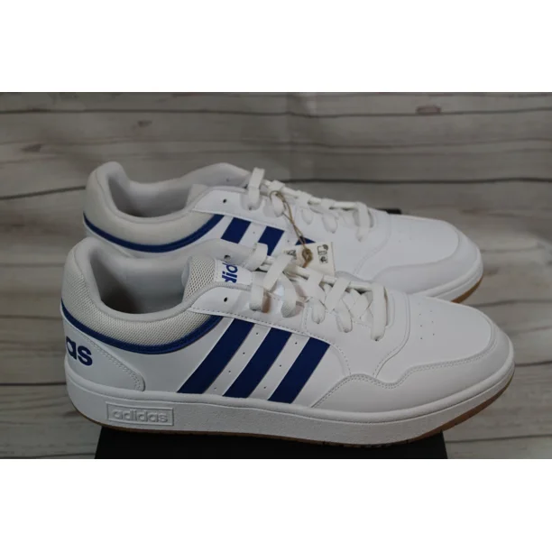 Adi-das Hoops 3.0 White Blue Gum Men Casual Lifestyle Shoes GY5435 Size 11.5