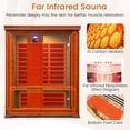 thumbnail image 4 of Costway 1-3 People Far Infrared Wooden Sauna Room for Home with Bluetooth Speakers, 4 of 10