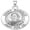 White Gold, variant on Saint Ronald Religious Medal - - 1 Inch Size of a Quarter -Sterling Silver