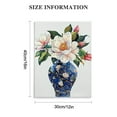 thumbnail image 2 of JRXY Blue and White Vases Wall Art Flower Vase Canvas Magnolia Flower Wall Art Chinoiserie Pictures Watercolor Floral Artwork Blue and White Chinoiserie Art for Living Room 12x16 in, 2 of 5