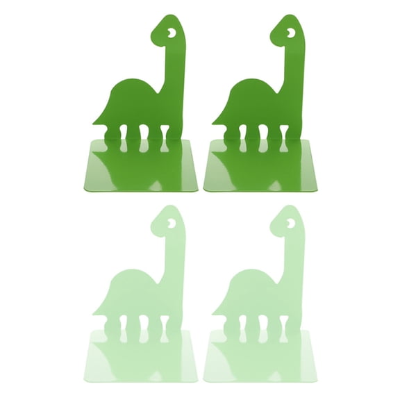 2 Pairs Bookend Accessories Statue Bookends for Kids Room Bookshelf Child Green