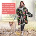 thumbnail image 4 of Wearable Oversized Blanket,Schnauzer with Pioneer Flower Wearable Blanket Hoodie for Adults,Cozy Hooded Blankets with Super Pockets,Super Warm Fuzzy Pullover for Women & Men, 4 of 6