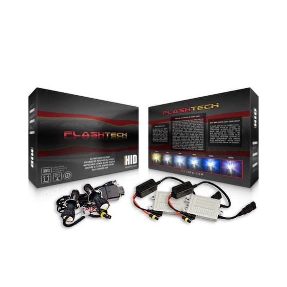 Flashtech 9007 Bulb Size Bixenon Premier 32V HID Headlight Replacement Kit -8000K