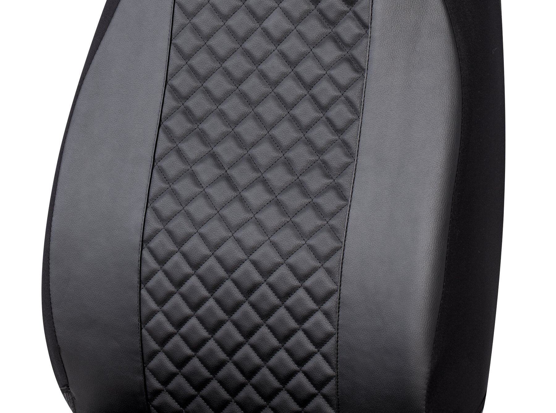 AUTO DRIVE 2PIECE HIGH BACK CAR SEAT COVERS PU LEATHER QUILTED BLACK – UNIVERSAL FIT, SC0985
