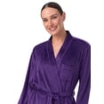 thumbnail image 4 of Aria Women's Stretch Velour Long Sleeve Wrap Sleepwear Robe with Pockets, Sizes XS-5X, 4 of 6