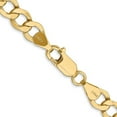 thumbnail image 3 of Auriga Fine Jewelry 10K Yellow Gold 6.5 mm Semi-Solid Curb Link Chain Necklace for Men's 26", 3 of 7