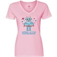 thumbnail image 3 of Inktastic Robot Geared Up Kindergarten Women's V-Neck T-Shirt, 3 of 5