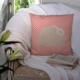 thumbnail image 3 of Carolines Treasures BB7959PW1414 Fluffy Angora Rabbit Pink Check Fabric Decorative Pillow, 14 x 14 in., 3 of 4