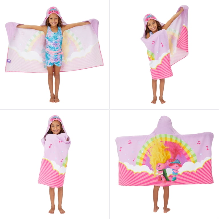 Trolls Poppy Children's Bath Hooded Towel with Character Design