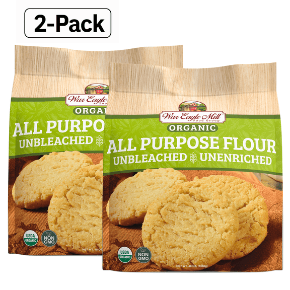 War Eagle Mill Organic Unbleached All Purpose Flour 48 oz (2 pack)