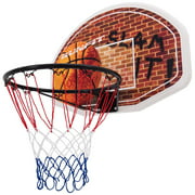 Gymax Wall Mounted Fan Backboard With Basketball Hoop and Rim Outdoor Indoor Sports