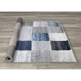 thumbnail image 6 of Novelle Home Converge 94" x 126" Polypropylene/Cotton Rug in Blue/Gray Squares, 6 of 16