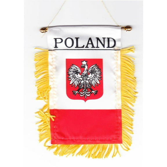 Poland Window Hanging Flag (Eagle)