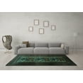 thumbnail image 3 of Ahgly Company Indoor Square Persian Turquoise Blue Traditional Area Rugs, 6' Square, 3 of 4