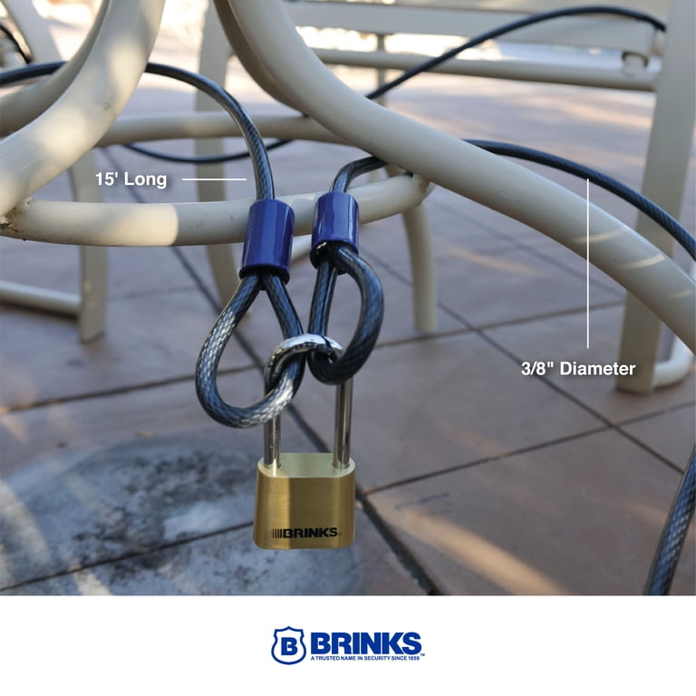 Brinks Flex Weave Cable Lock 3/8in x 15ft (2-pack) photo 6