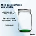 thumbnail image 3 of 10 Decorating Mason Jars Set, 12 oz. - Canning, Aluminum Lid - Green, 3 of 5