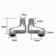 thumbnail image 4 of 2-Pack Adjustable Bathtub Faucet Adapter, 25mm & 20mm Swing Arm Mixer Tap for Shower and Bathroom Use, 4 of 4
