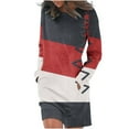 thumbnail image 2 of TopLLC Longues Robe à Manches à Col Rond Mode Femme Manches Longues Imprimé Col Rond Robe Longue pour Dames Sortie de Vacances Robe Femme, 2 of 5