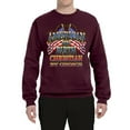 thumbnail image 2 of Wild Bobby, American By Birth Christian By Choice USA Flag Inspirational/Christian Unisex Crewneck Graphic Sweatshirt, Maroon, 2XL, 2 of 3