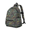 thumbnail image 2 of Paisley and Floral Black Pattern Cute School Backpack with Padded Back and Adjustable Shoulder Straps 13.4"x11"x4.7", 2 of 5