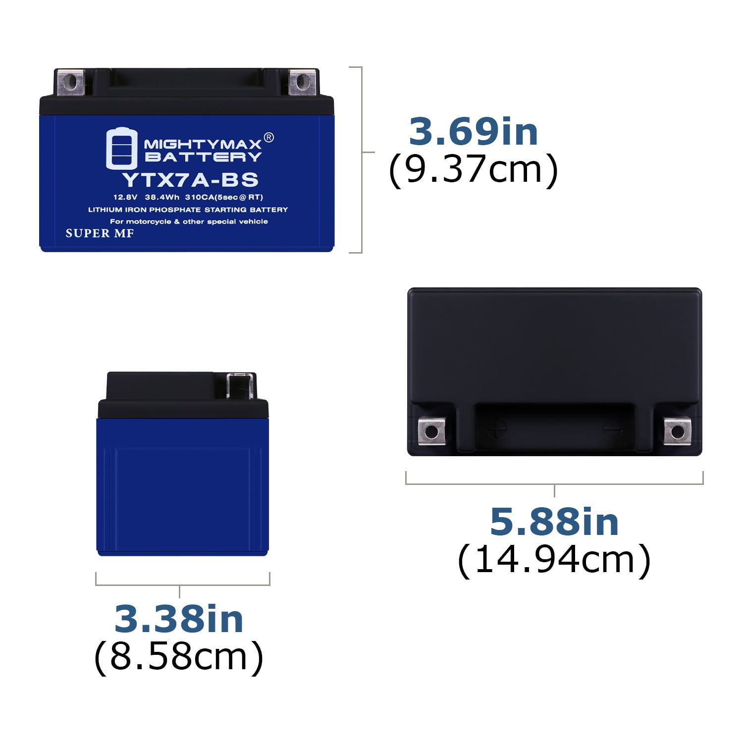 たおたお YTX7A-BS Lithium Replacement Battery Compatible with Tao Tao