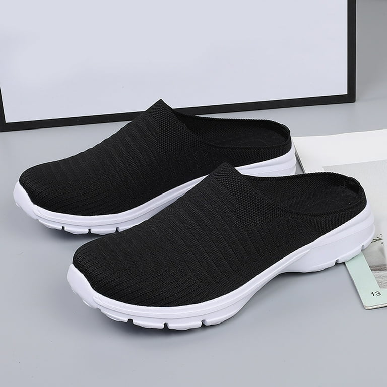 Hessimy Women's Backless Walking Sneakers Summer Slip-on Hessimy Women's Backless Walking Sneakers Summer Slip-on