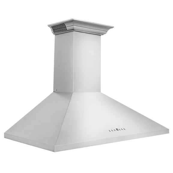 ZLINE 48 in. Wall Mount Range Hood in Stainless Steel with Built-in CrownSound Bluetooth Speakers (KL2CRN-BT-48)