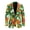 Color Leaves Hibiscus Floral, variant on Casual Blazer Suit Jacket for Men Tropical Hibiscus Leaves Plumeria Regular Fit Sport Coat with 2 Side Pockets One Button Long Sleeve Sportcoat,S